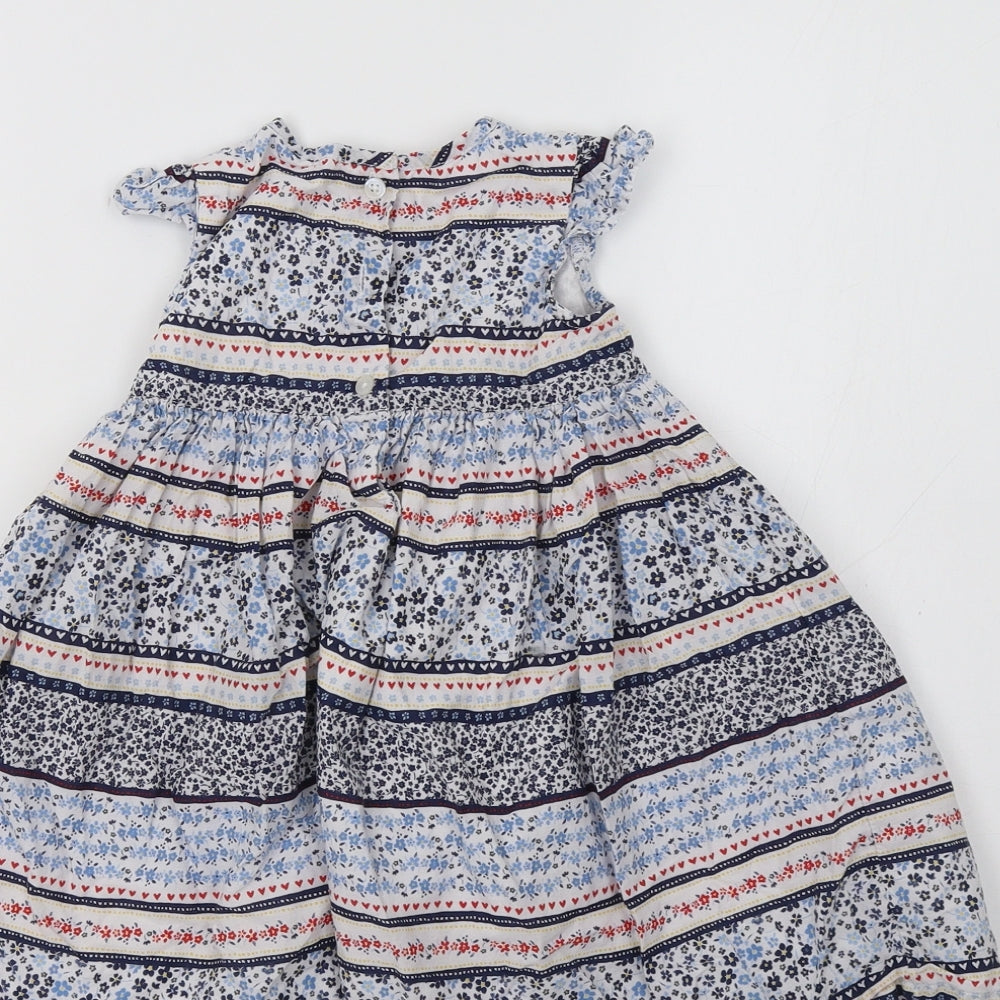 George Baby Blue Floral  A-Line  Size 12-18 Months