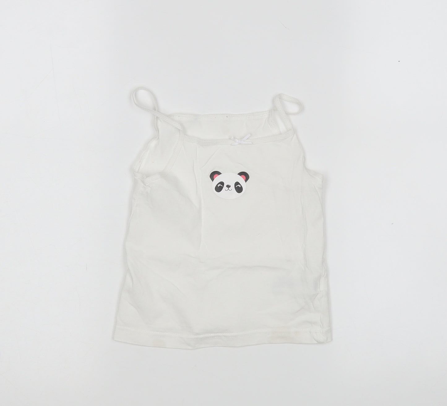 Primark Girls White   Basic Tank Size 4-5 Years