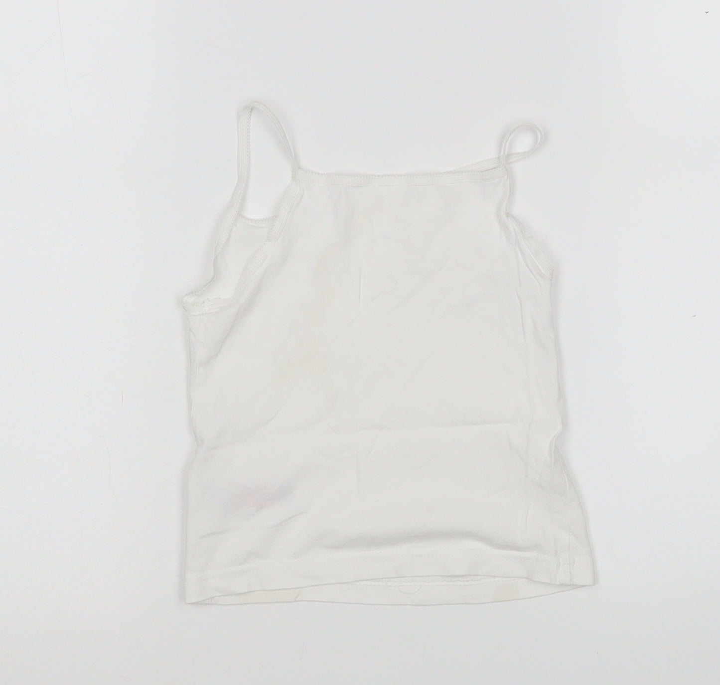 Primark Girls White   Basic Tank Size 4-5 Years