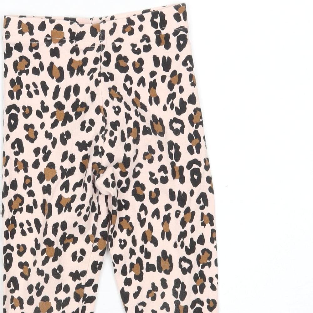George Girls Multicoloured Animal Print  Sweatpants Trousers Size 3-4 Years - Leggings