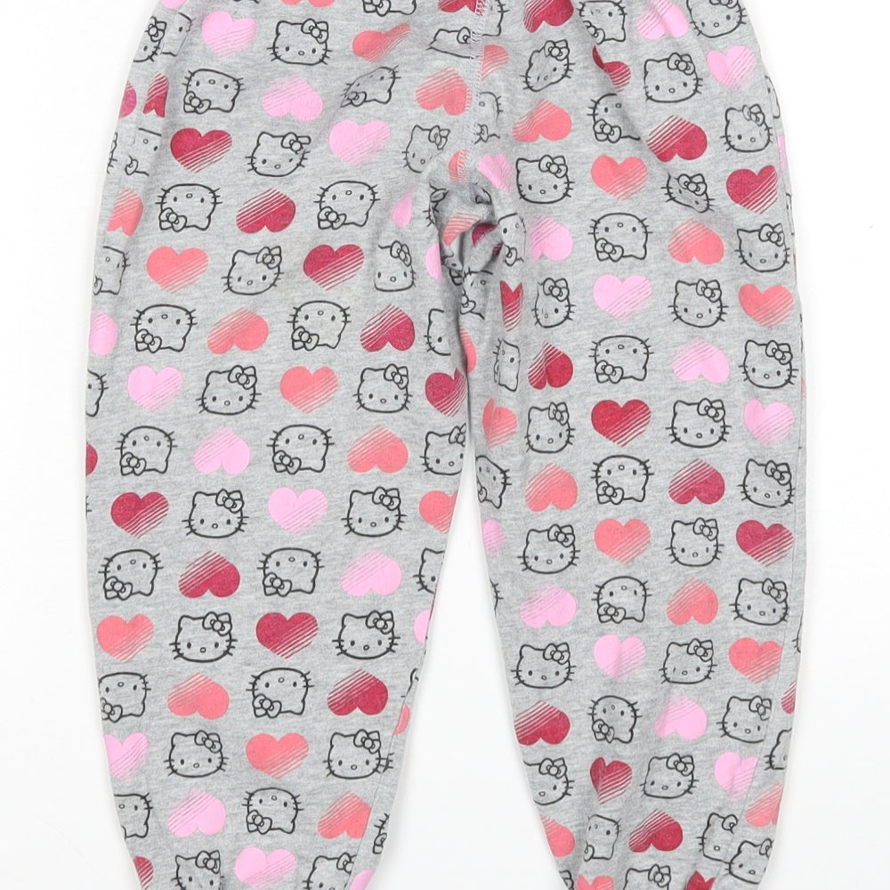 George Girls Grey    Pyjama Pants Size 7-8 Years  - Hello Kitty
