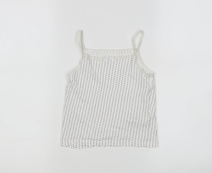 Primark Girls Multicoloured Polka Dot  Basic Tank Size 6-7 Years