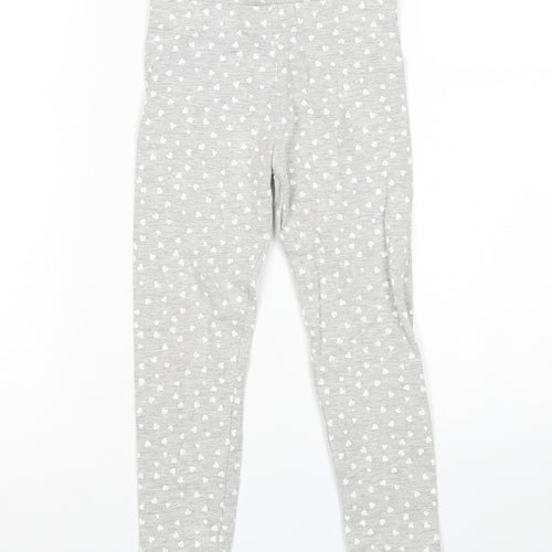 Primark Girls Grey Polka Dot   Pyjama Pants Size 5-6 Years