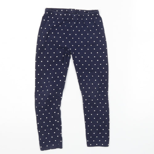 Nutmeg Girls Blue Polka Dot  Sweatpants Trousers Size 4-5 Years