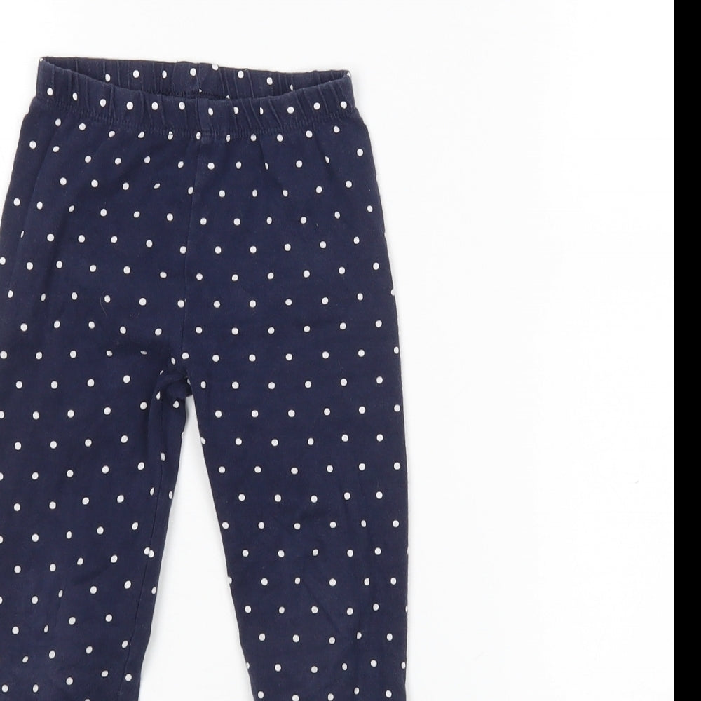 Nutmeg Girls Blue Polka Dot  Sweatpants Trousers Size 4-5 Years