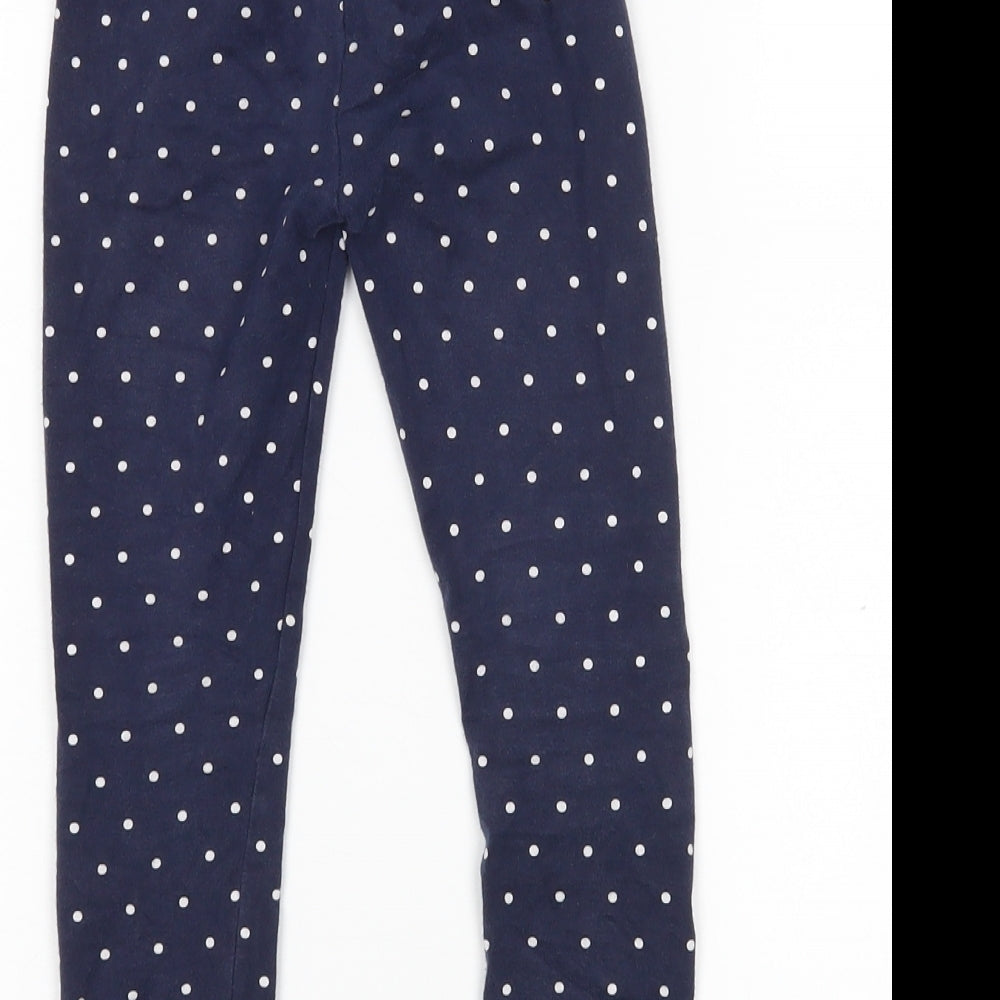 Nutmeg Girls Blue Polka Dot  Sweatpants Trousers Size 4-5 Years