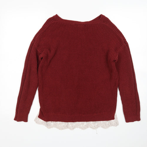FOREVER 21 Womens Red   Pullover Jumper Size M