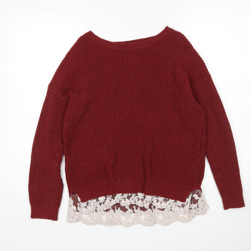 FOREVER 21 Womens Red   Pullover Jumper Size M