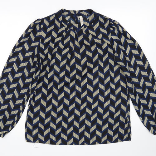 Stella Morgan Womens Multicoloured Herringbone  Basic Blouse Size 10