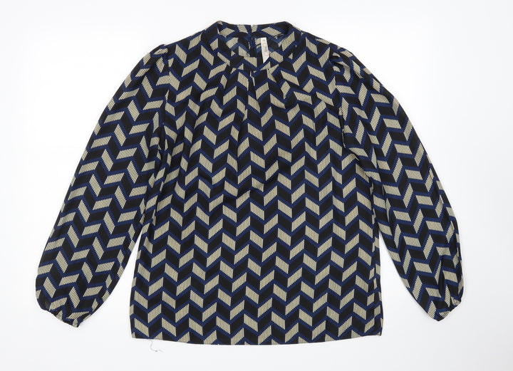 Stella Morgan Womens Multicoloured Herringbone  Basic Blouse Size 10