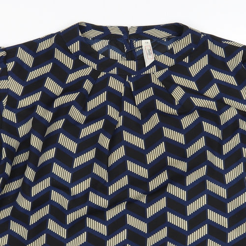 Stella Morgan Womens Multicoloured Herringbone  Basic Blouse Size 10