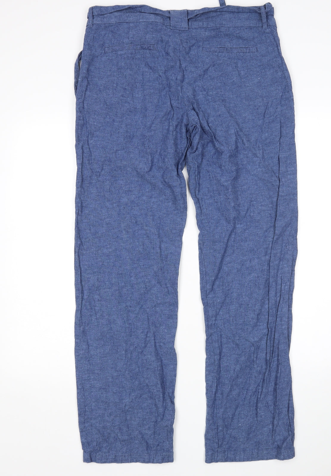 F&F Womens Blue   Trousers  Size 10 L30 in - Linen trousers