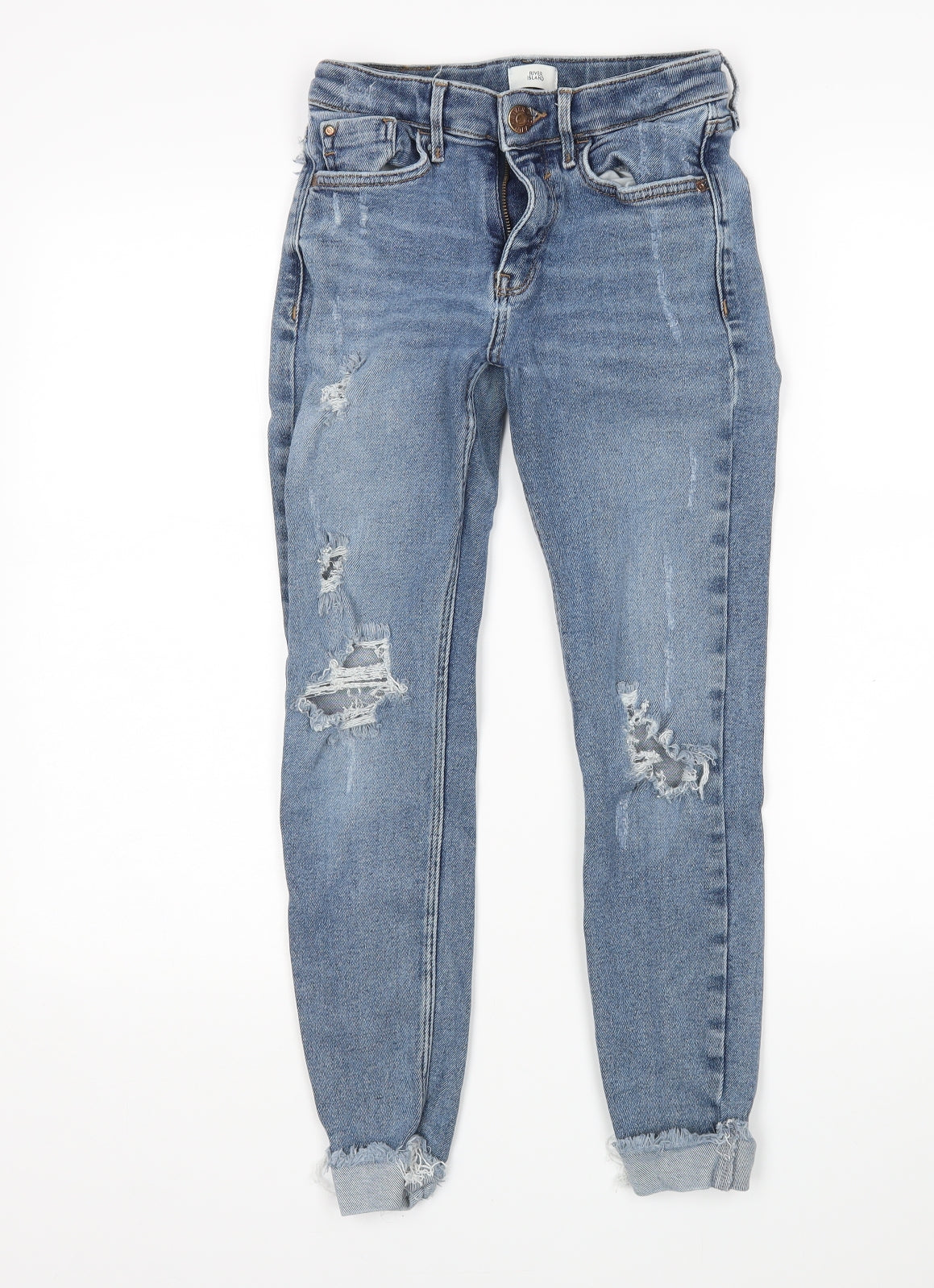 River Island Womens Blue   Skinny Jeans Size 8 L24 in