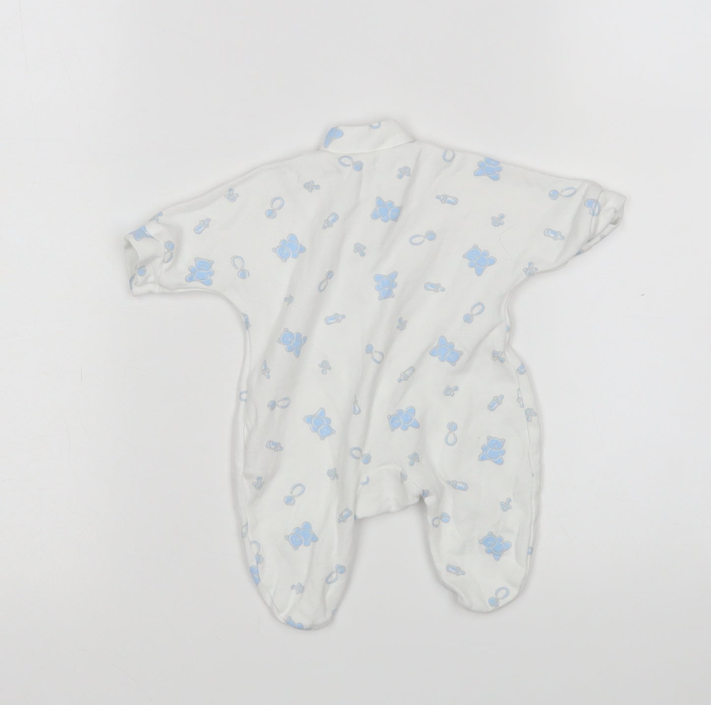 BabyPrem Boys White   Babygrow One-Piece Size Newborn