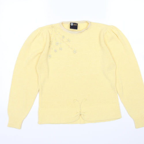Your Sixth Sense Womens Yellow   Pullover Jumper Size 12