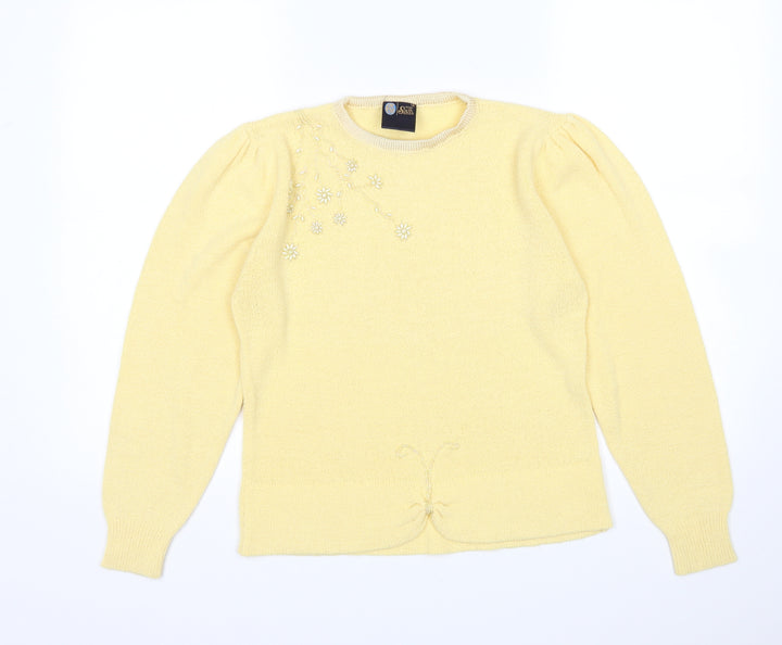 Your Sixth Sense Womens Yellow Pullover Jumper Size 12