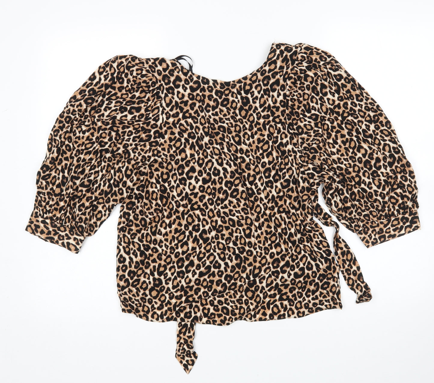 Primark Womens Multicoloured Animal Print  Basic Blouse Size 12