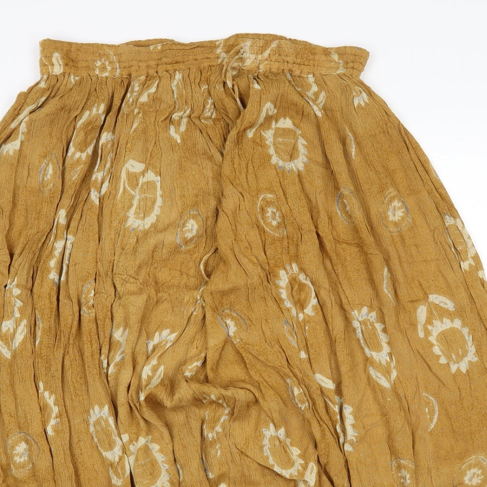 SMW Womens Beige Floral  A-Line Skirt One Size