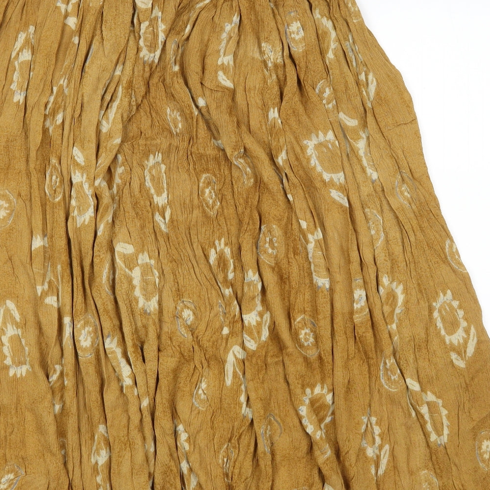 SMW Womens Beige Floral  A-Line Skirt One Size