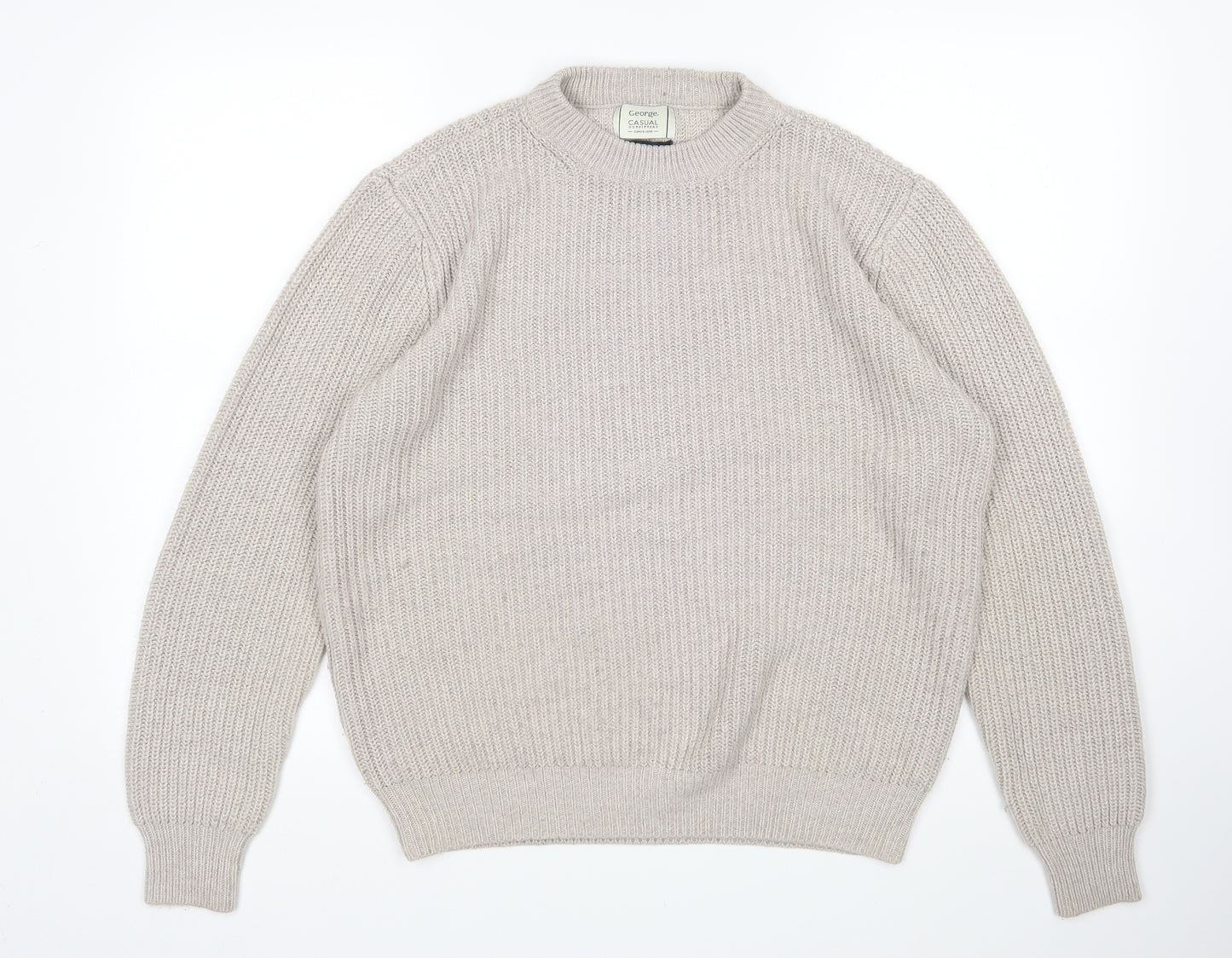 George Mens Beige   Pullover Jumper Size L