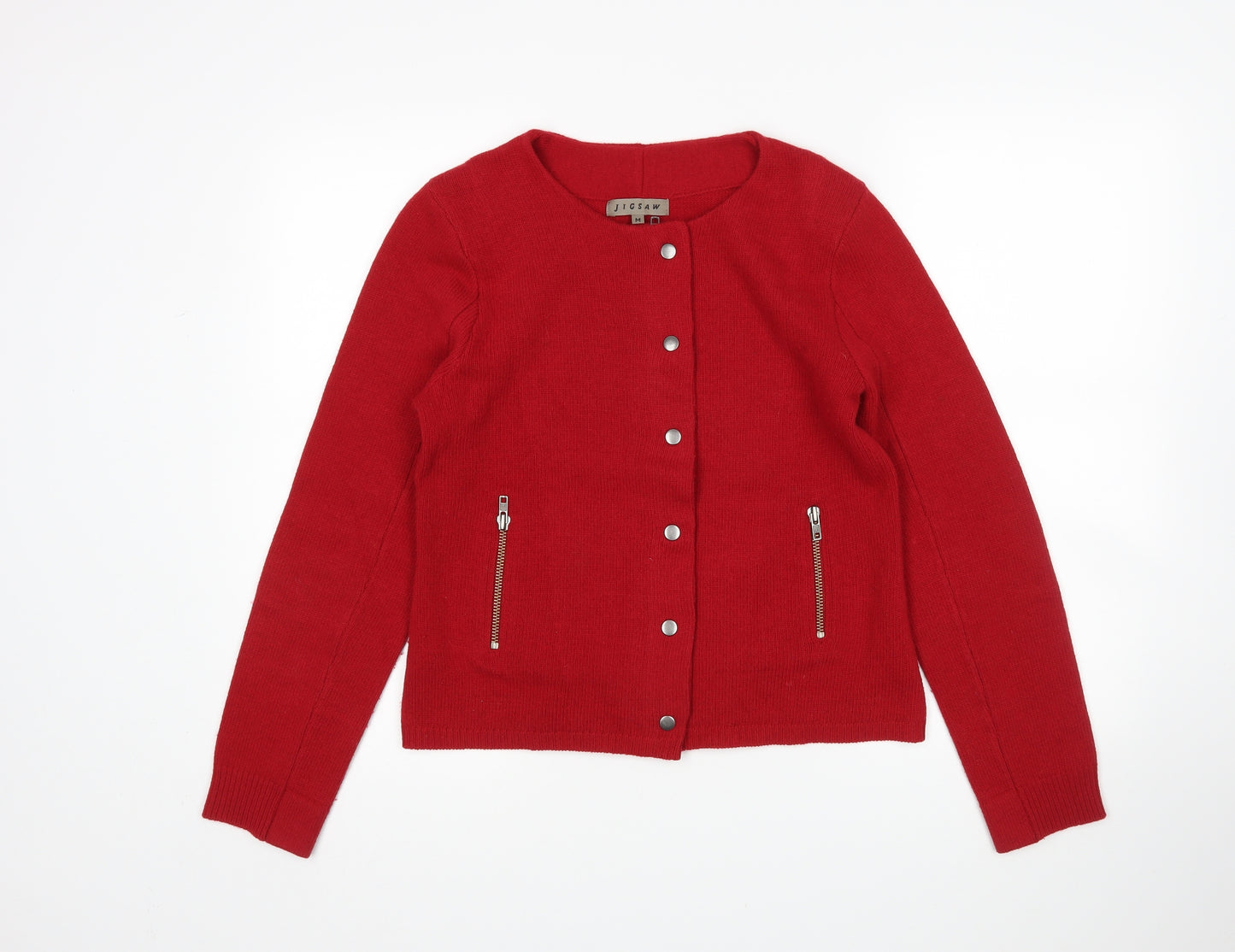 Jigsaw Womens Red   Cardigan Jumper Size M