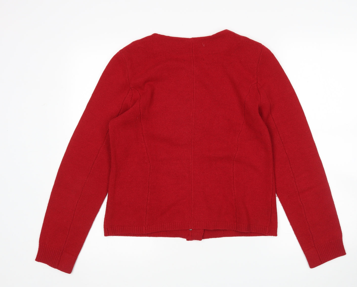 Jigsaw Womens Red   Cardigan Jumper Size M