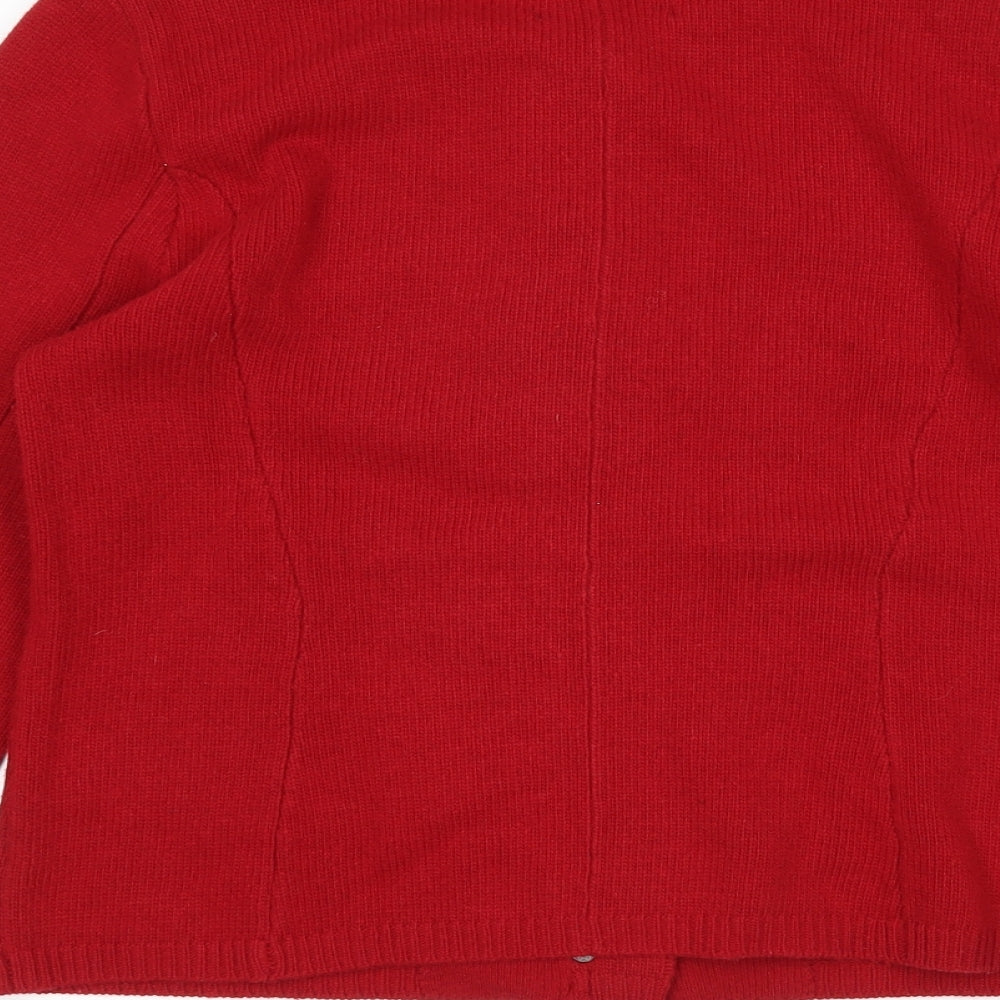 Jigsaw Womens Red   Cardigan Jumper Size M