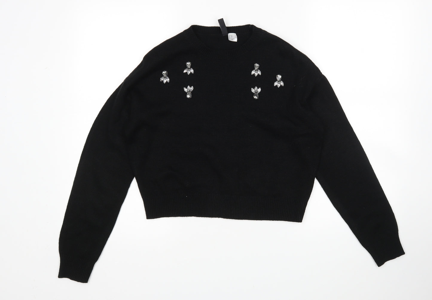 H&M Womens Black   Pullover Jumper Size XS