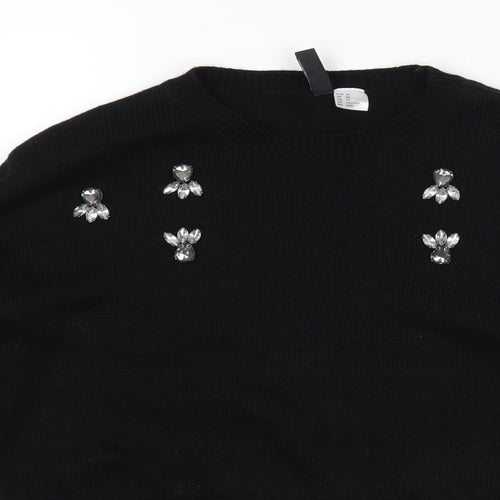 H&M Womens Black   Pullover Jumper Size XS