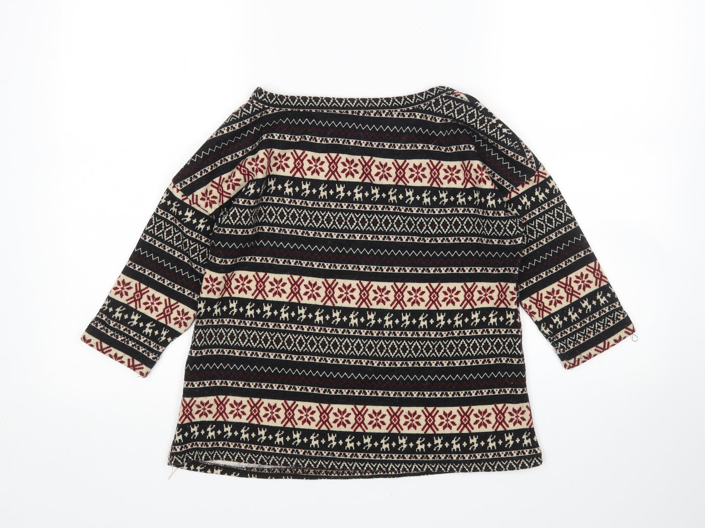 New Look Womens Multicoloured Argyle/Diamond  Pullover Jumper Size 10