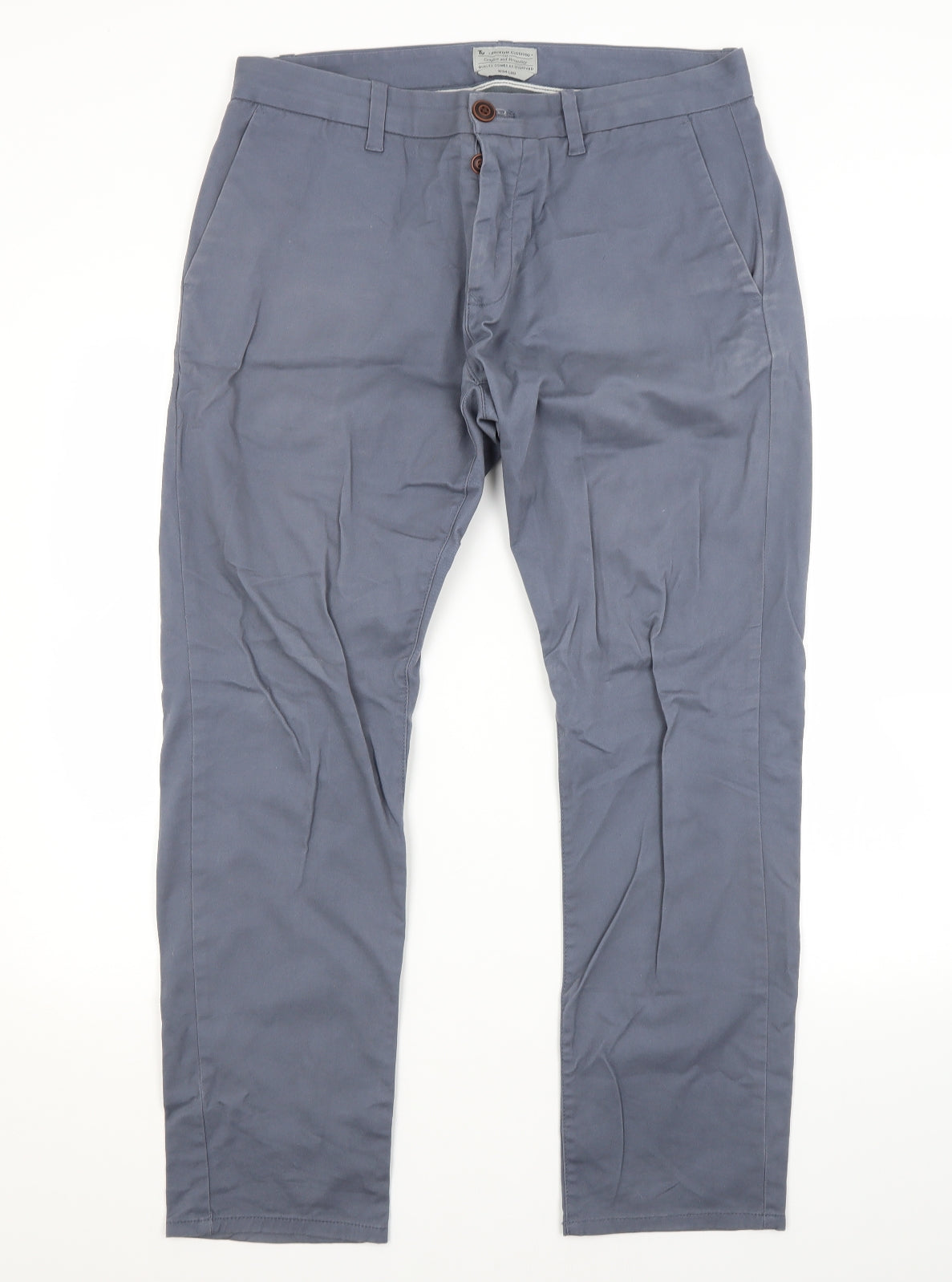 TU Mens Blue   Chino Trousers Size 34 in L30 in