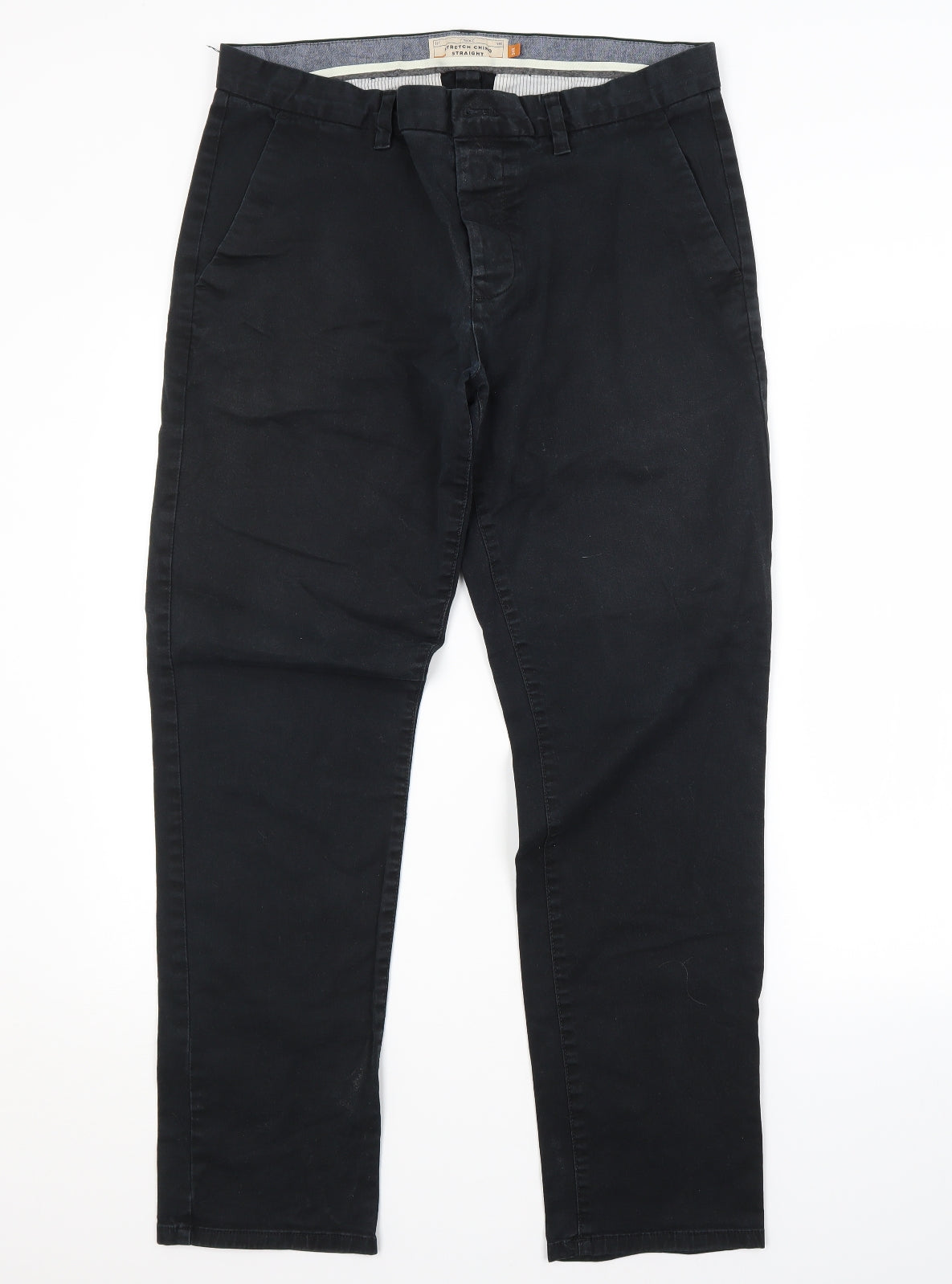 NEXT Mens Black   Chino Trousers Size 34 in L31 in