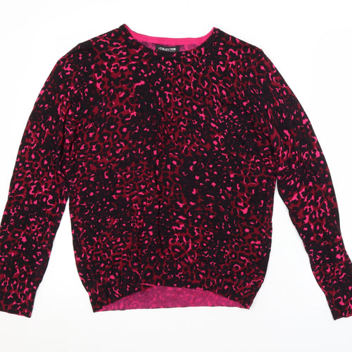 Debenhams Womens Pink Animal Print  Pullover Jumper Size 14