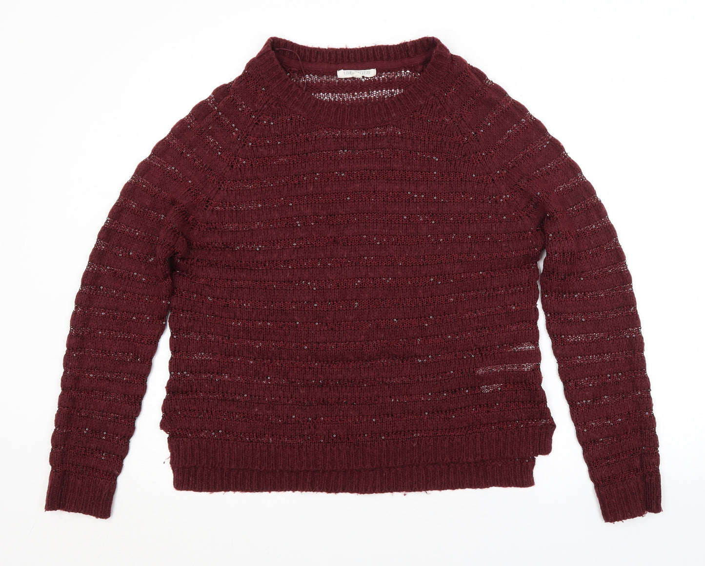 Preworn Womens Purple Striped  Pullover Jumper Size 16