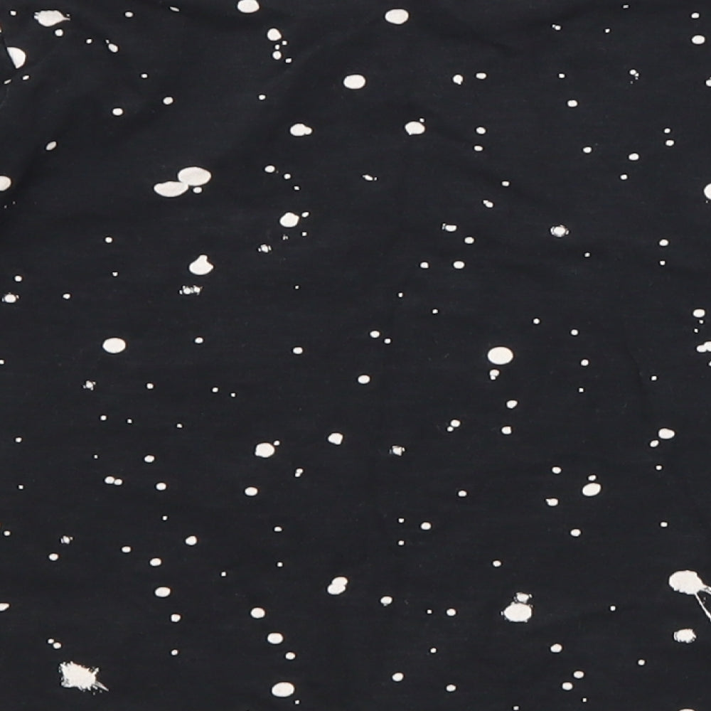 NEXT Boys Black Spotted  Basic T-Shirt Size 4 Years