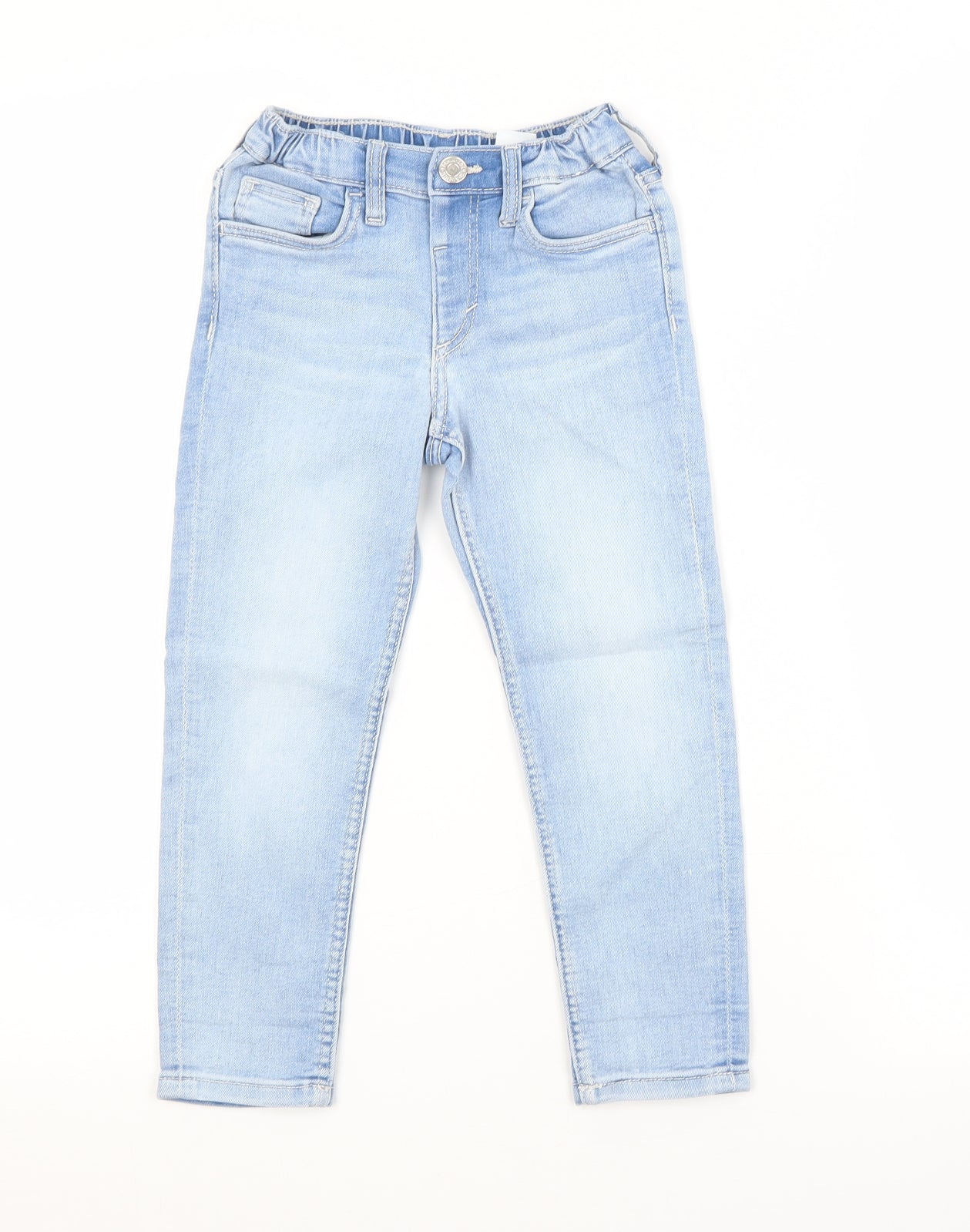 Preworn Girls Blue   Straight Jeans Size 4-5 Years