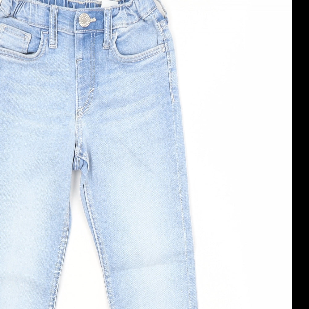 Preworn Girls Blue   Straight Jeans Size 4-5 Years