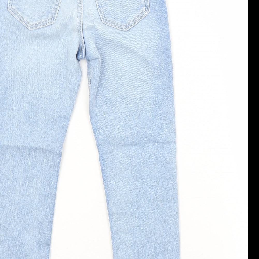 Preworn Girls Blue   Straight Jeans Size 4-5 Years