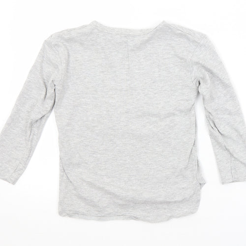 George Girls Grey Batik  Basic T-Shirt Size 5-6 Years