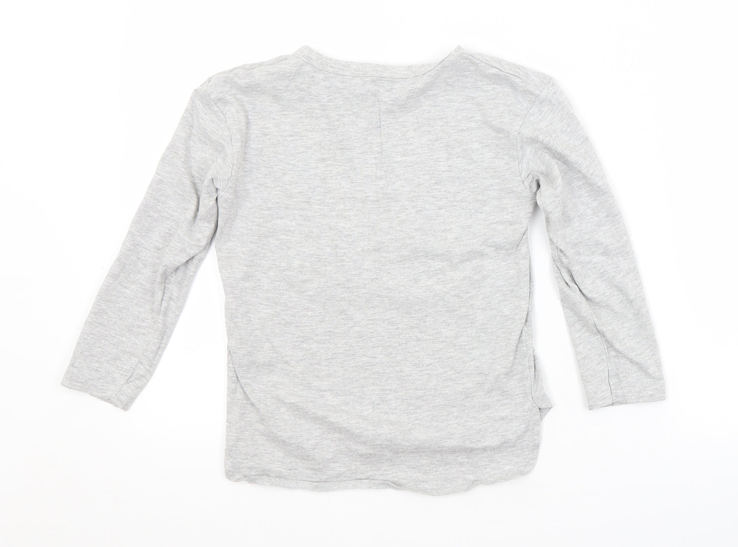 George Girls Grey Batik  Basic T-Shirt Size 5-6 Years