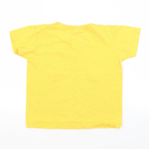 Fruit of the Loom Girls Yellow   Basic T-Shirt Size 2-3 Years