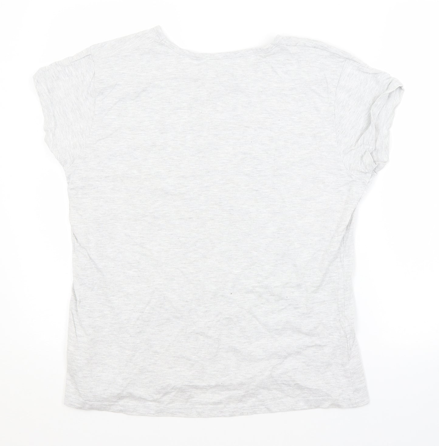 Preworn Womens Grey   Basic T-Shirt Size 14  - FRIENDS