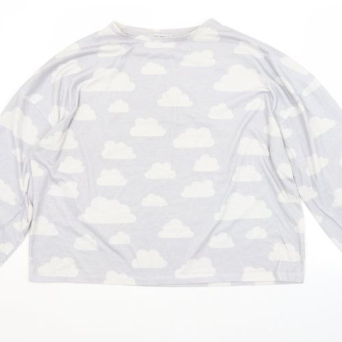 In the Style Womens Grey Geometric  Top Pyjama Top Size 14