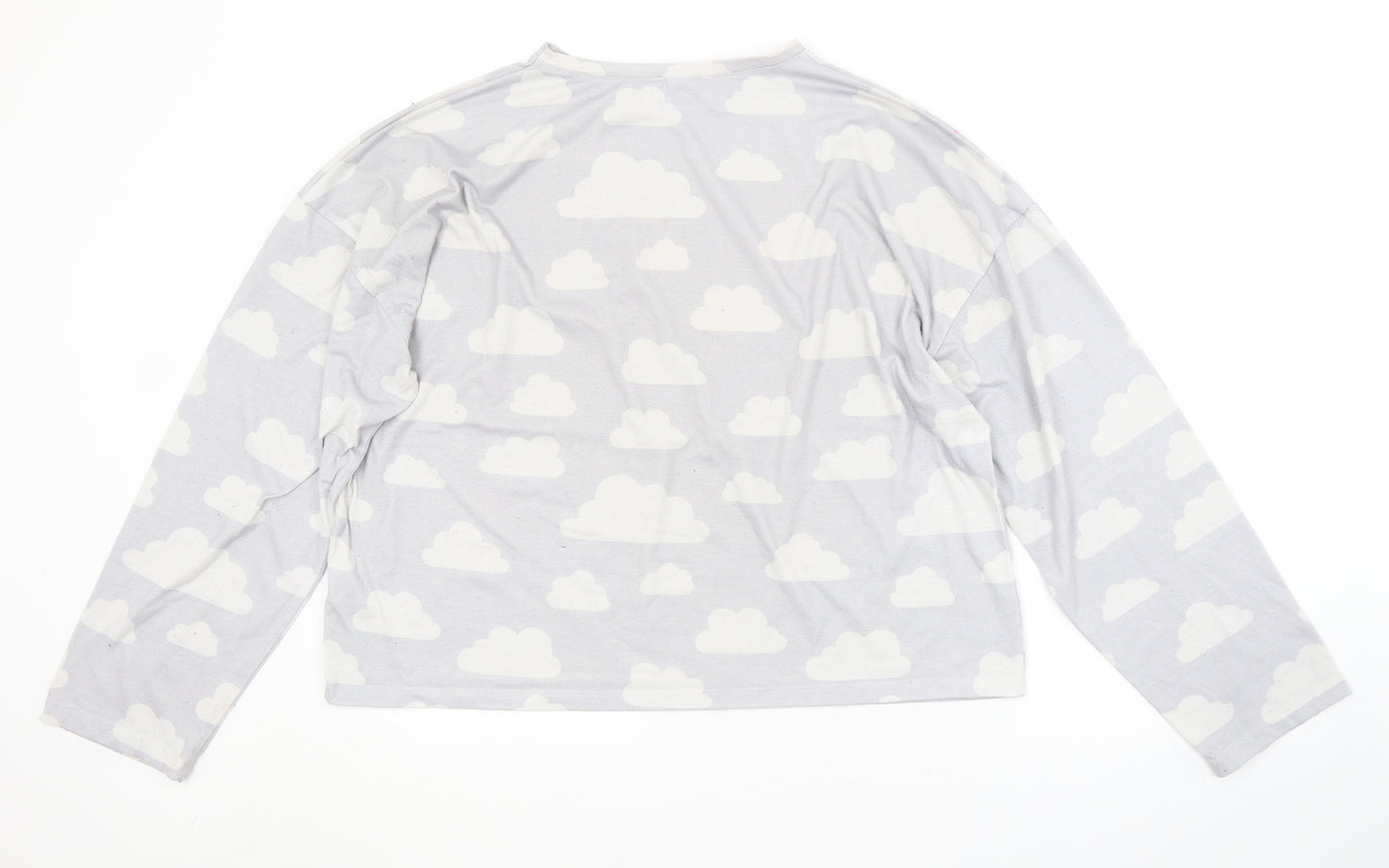 In the Style Womens Grey Geometric  Top Pyjama Top Size 14