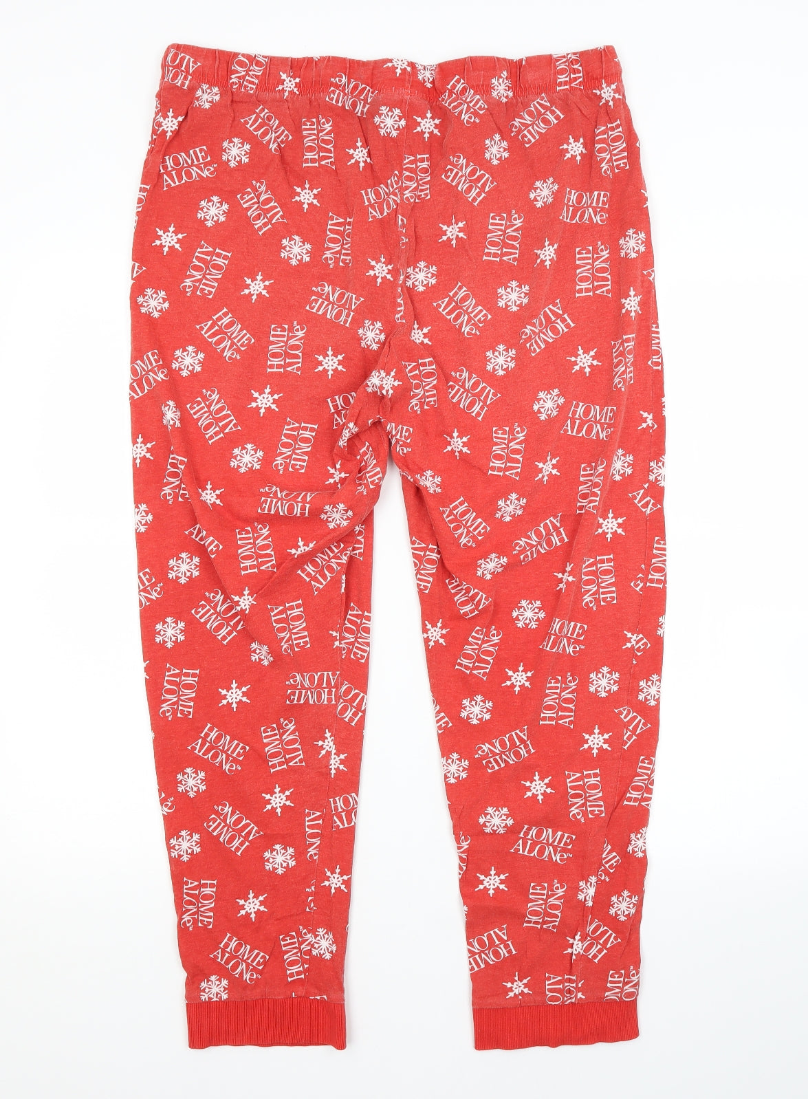 Preworn Womens Red Argyle/Diamond   Pyjama Pants Size L  - HOME ALONE, CHRISTMAS