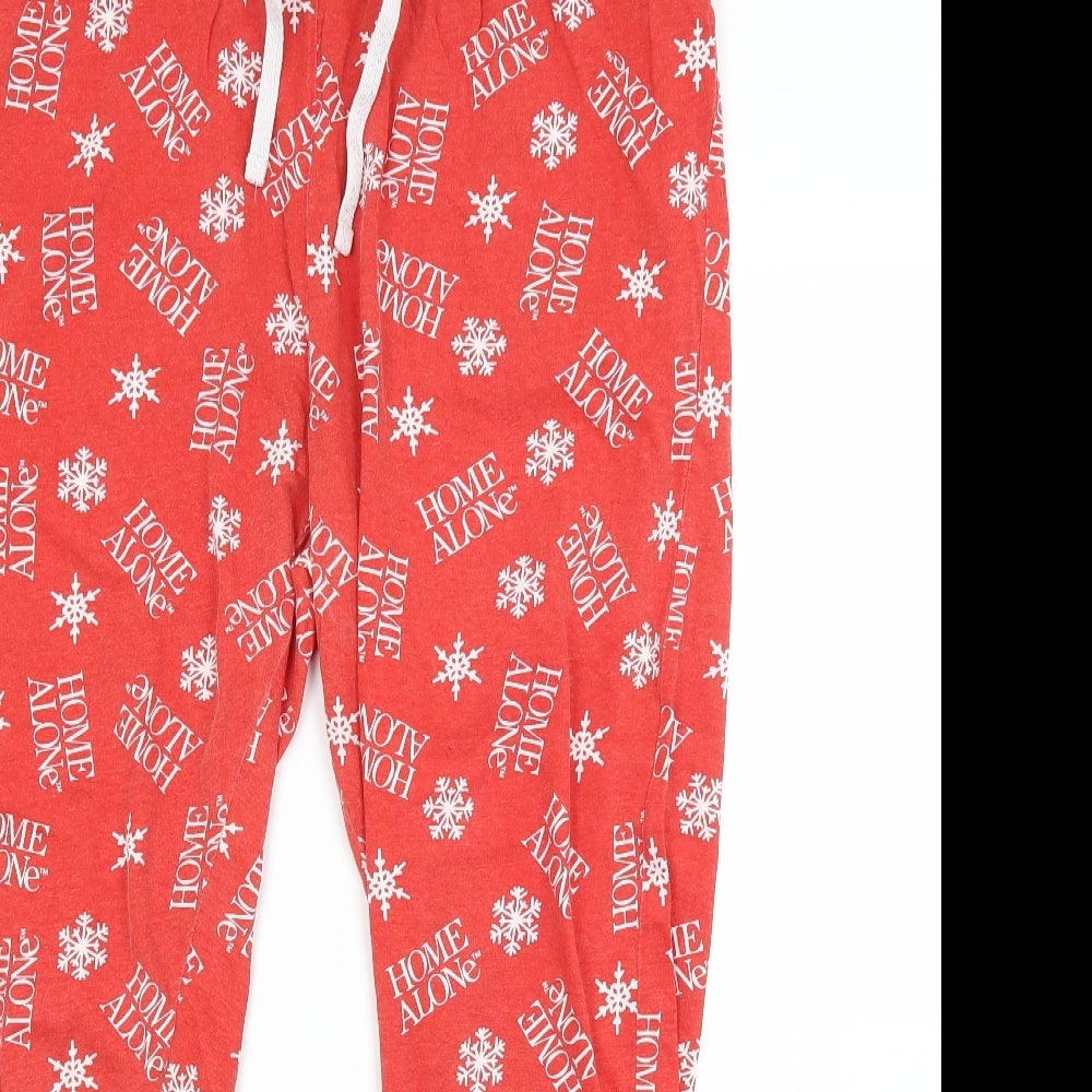 Preworn Womens Red Argyle/Diamond   Pyjama Pants Size L  - HOME ALONE, CHRISTMAS