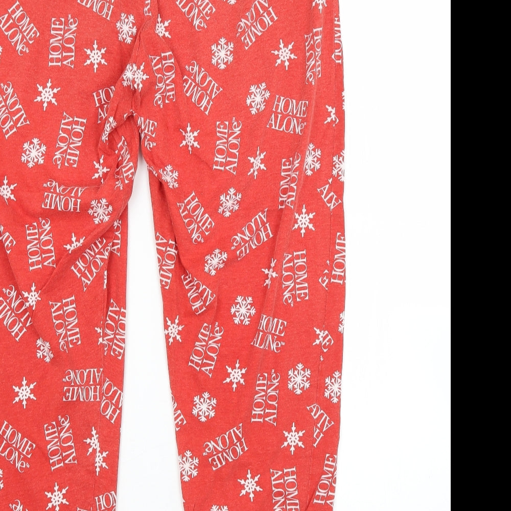 Preworn Womens Red Argyle/Diamond   Pyjama Pants Size L  - HOME ALONE, CHRISTMAS