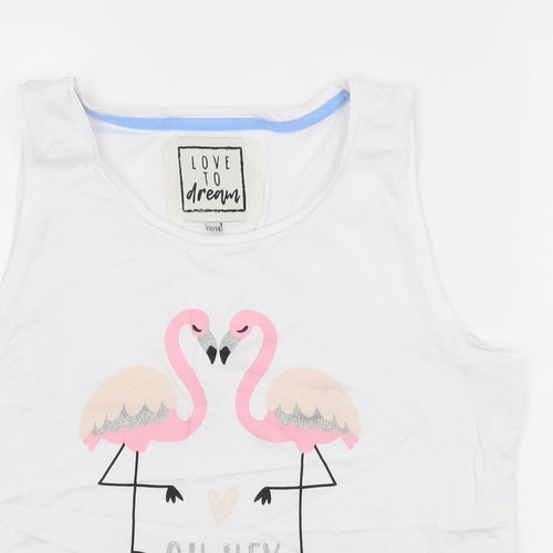 Preworn Womens White   Top Pyjama Top Size 12