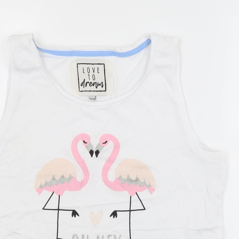 Preworn Womens White   Top Pyjama Top Size 12