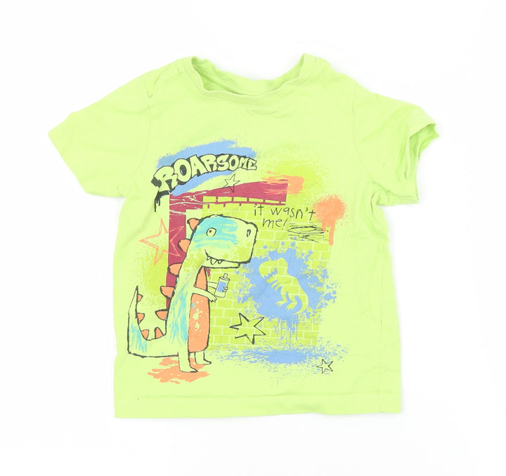 Nutmeg Boys Green   Basic T-Shirt Size 2-3 Years  - DINOSAUR